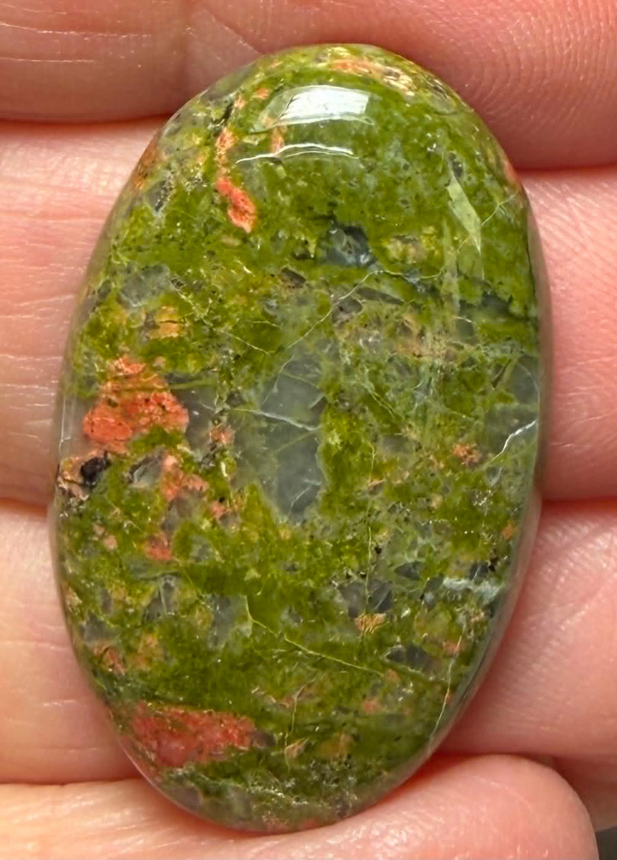 Oval 32x20mm Unakite Cabochon 29