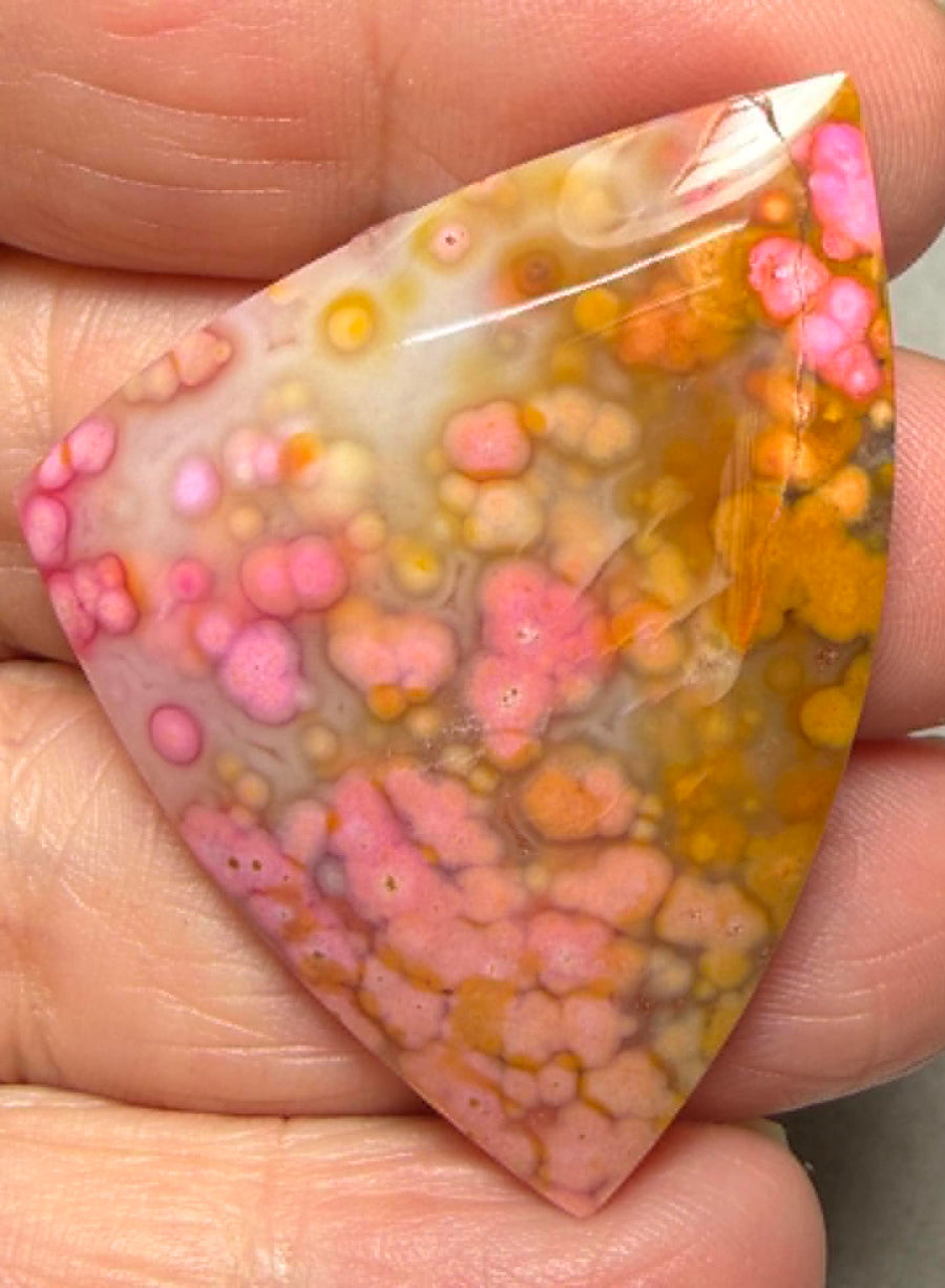 Freeform 45x34mm Coloured Ocean Jasper Cabochon 04