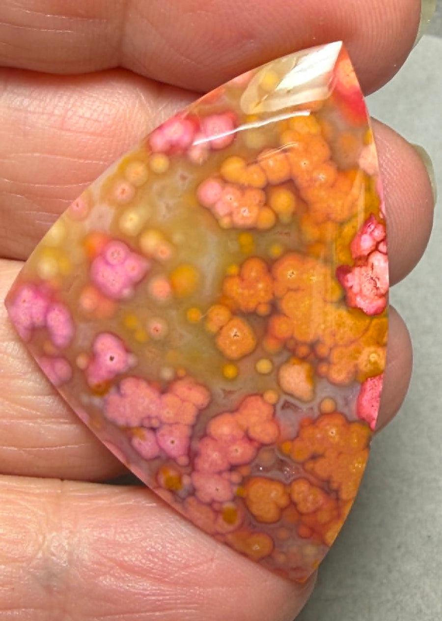 Freeform 43x31mm Coloured Ocean Jasper Cabochon 14