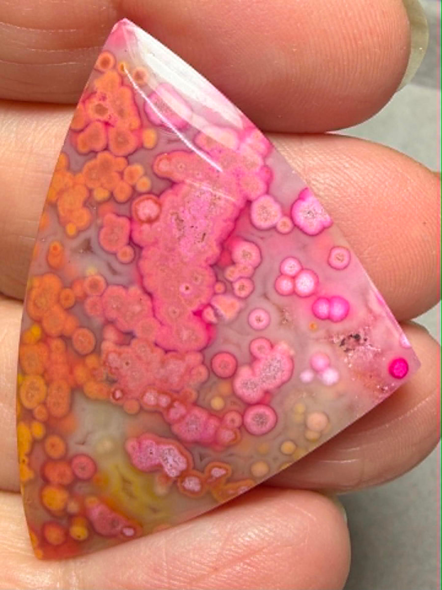 Freeform 45x32mm Coloured Ocean Jasper Cabochon 15