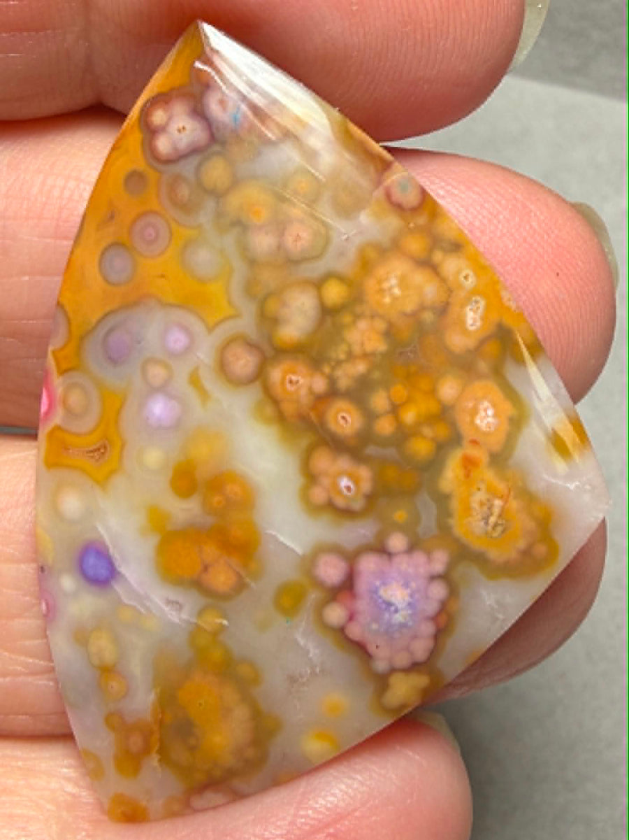 Freeform 44x31mm Coloured Ocean Jasper Cabochon 20