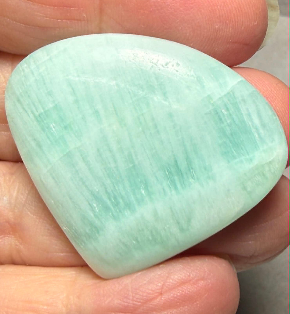 Teardrop 34x40mm Caribbean Blue Calcite Cabochon 50