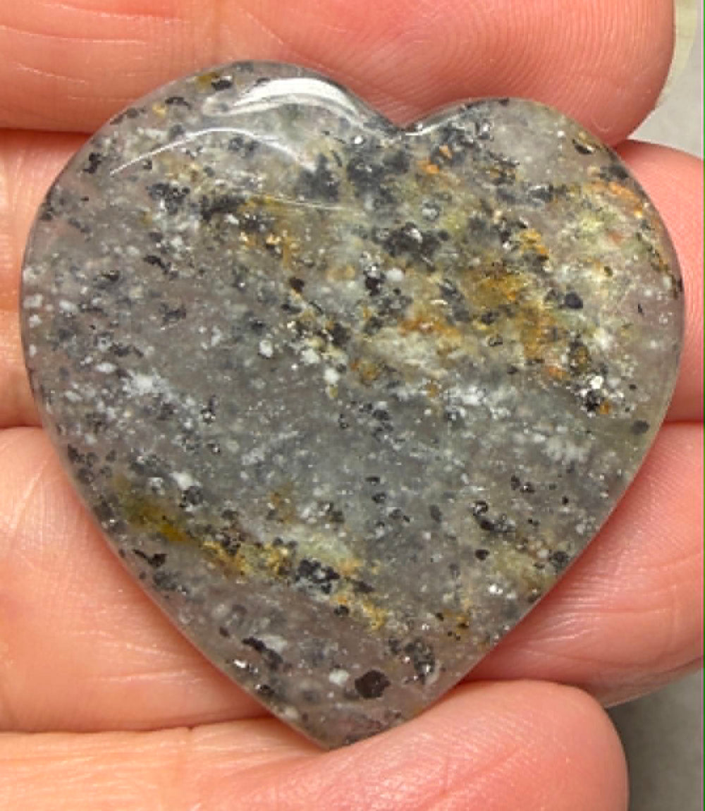 Heart 34x33mm Galaxy Star Sunstone Cabochon 21