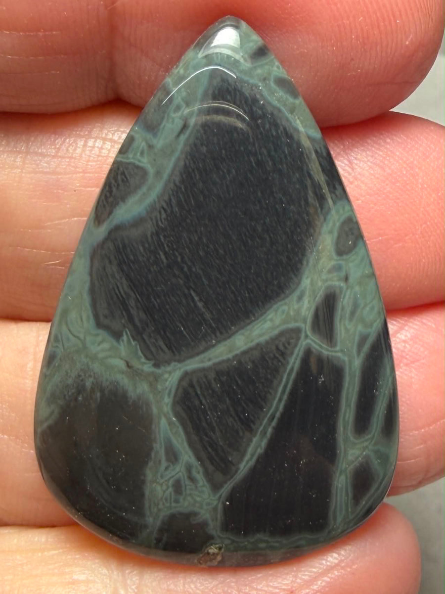 Teardrop 39x26mm Cobweb Jasper Cabochon 23