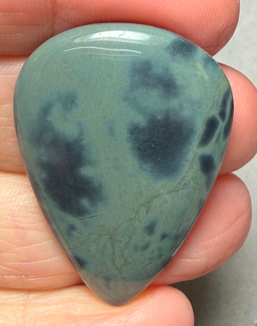 Teardrop 38x27mm Cobweb Jasper Cabochon 27
