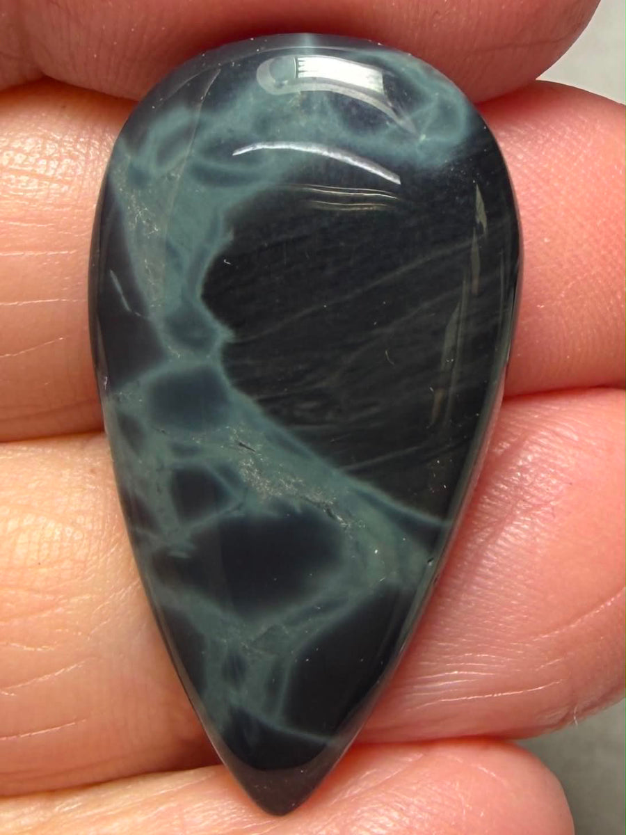 Teardrop 32x17mm Cobweb Jasper Cabochon 36