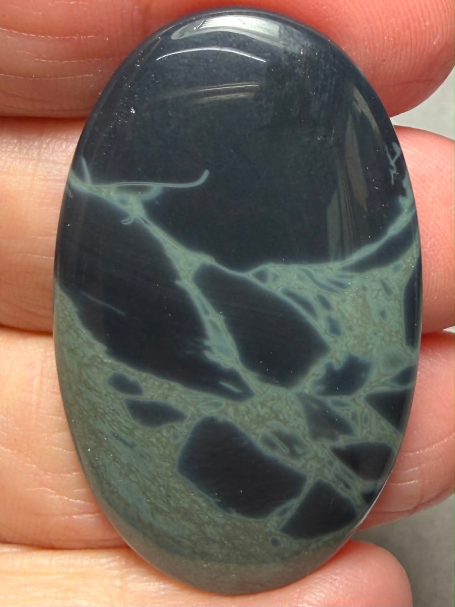 Oval 44x26mm Cobweb Jasper Cabochon 45