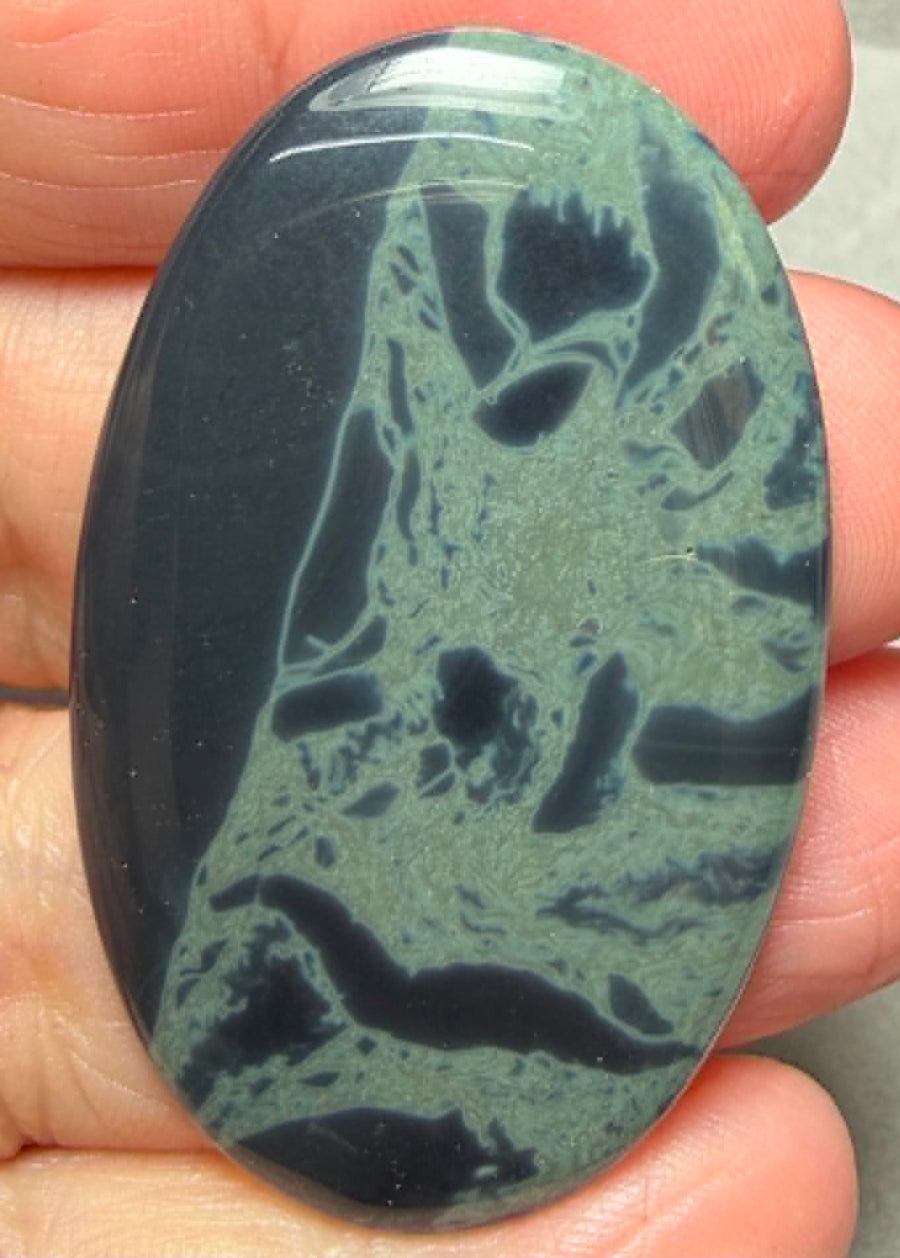 Oval 49x29mm Cobweb Jasper Cabochon 47