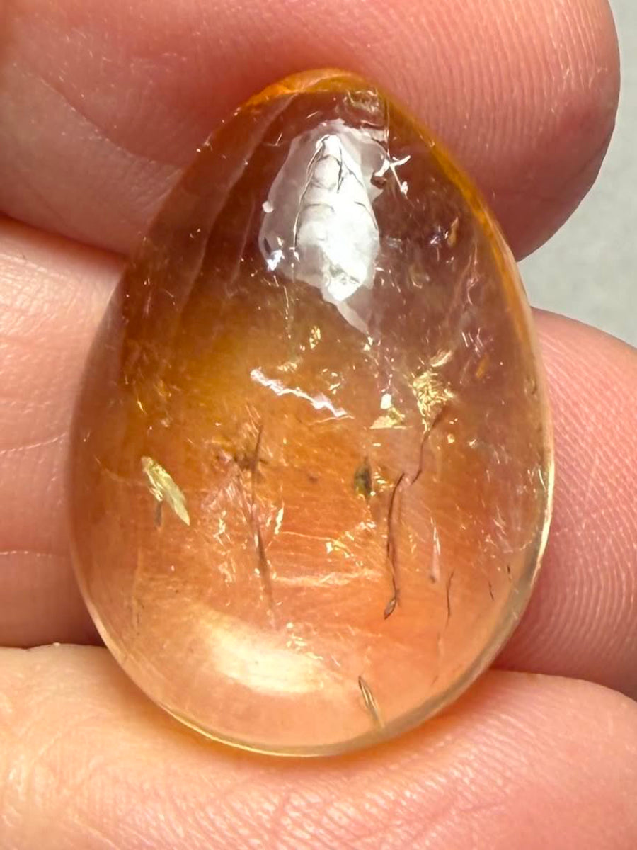 Teardrop 24x17mm Citrine Cabochon 34