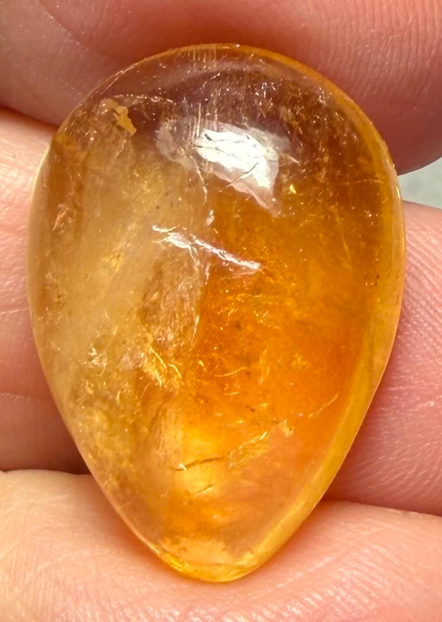 Teardrop 23x16mm Citrine Cabochon 41