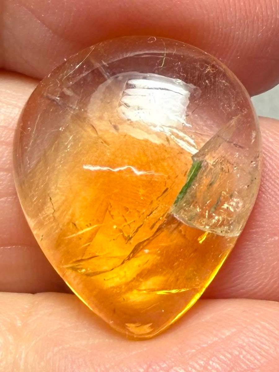 Teardrop 22x18mm Citrine Cabochon 43