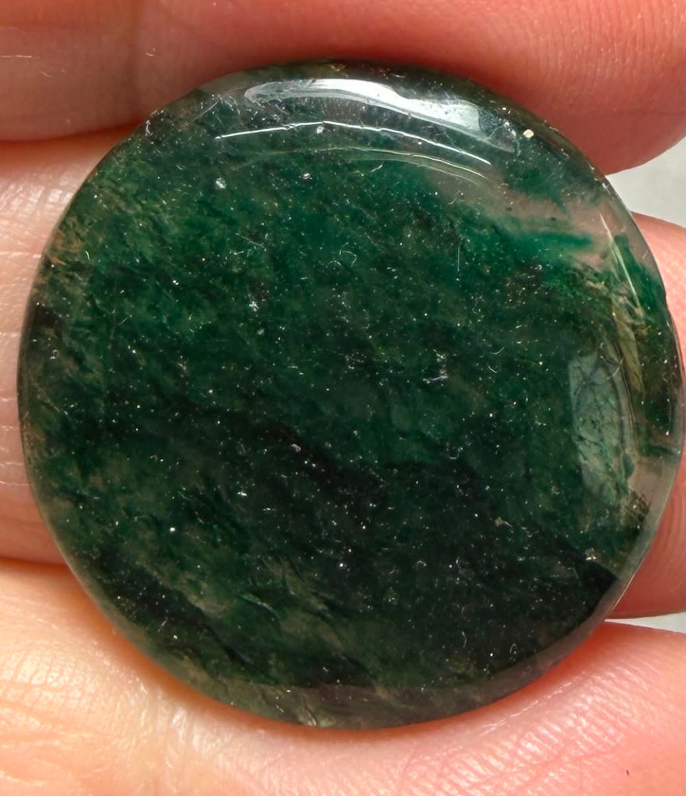 Round 25x25mm Green Aventurine Cabochon 06