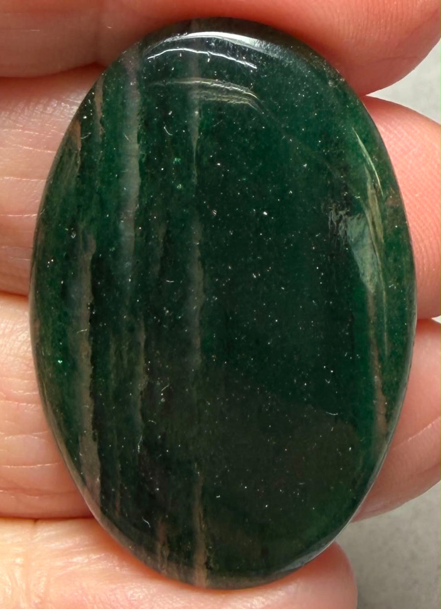 Oval 38x25mm Green Aventurine Cabochon 14