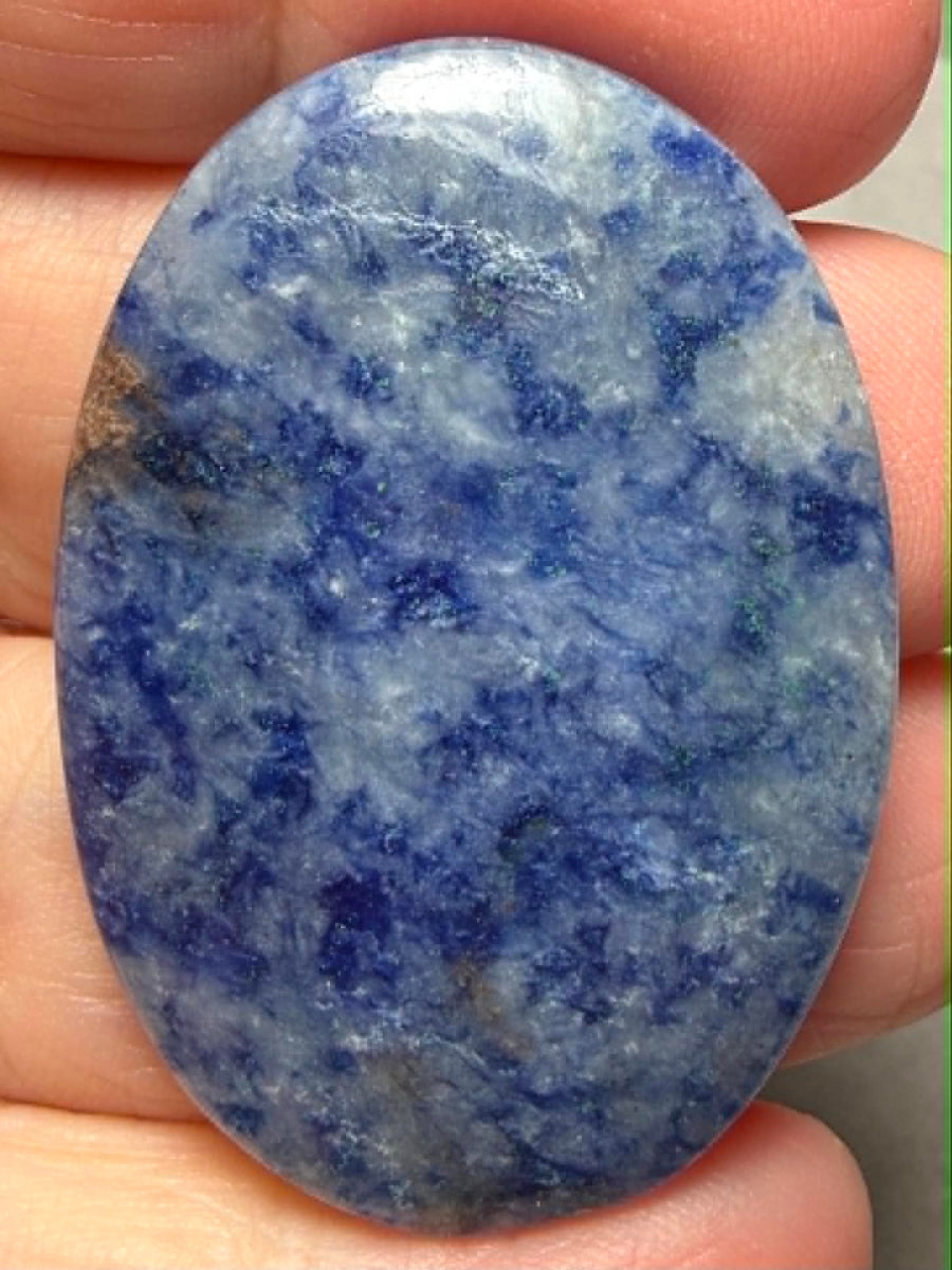 Oval 42x29mm Blue Quartz Cabochon 59