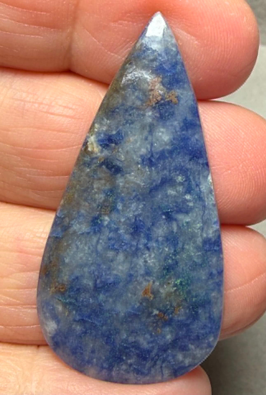 Teardrop 44x22mm Blue Quartz Cabochon 61