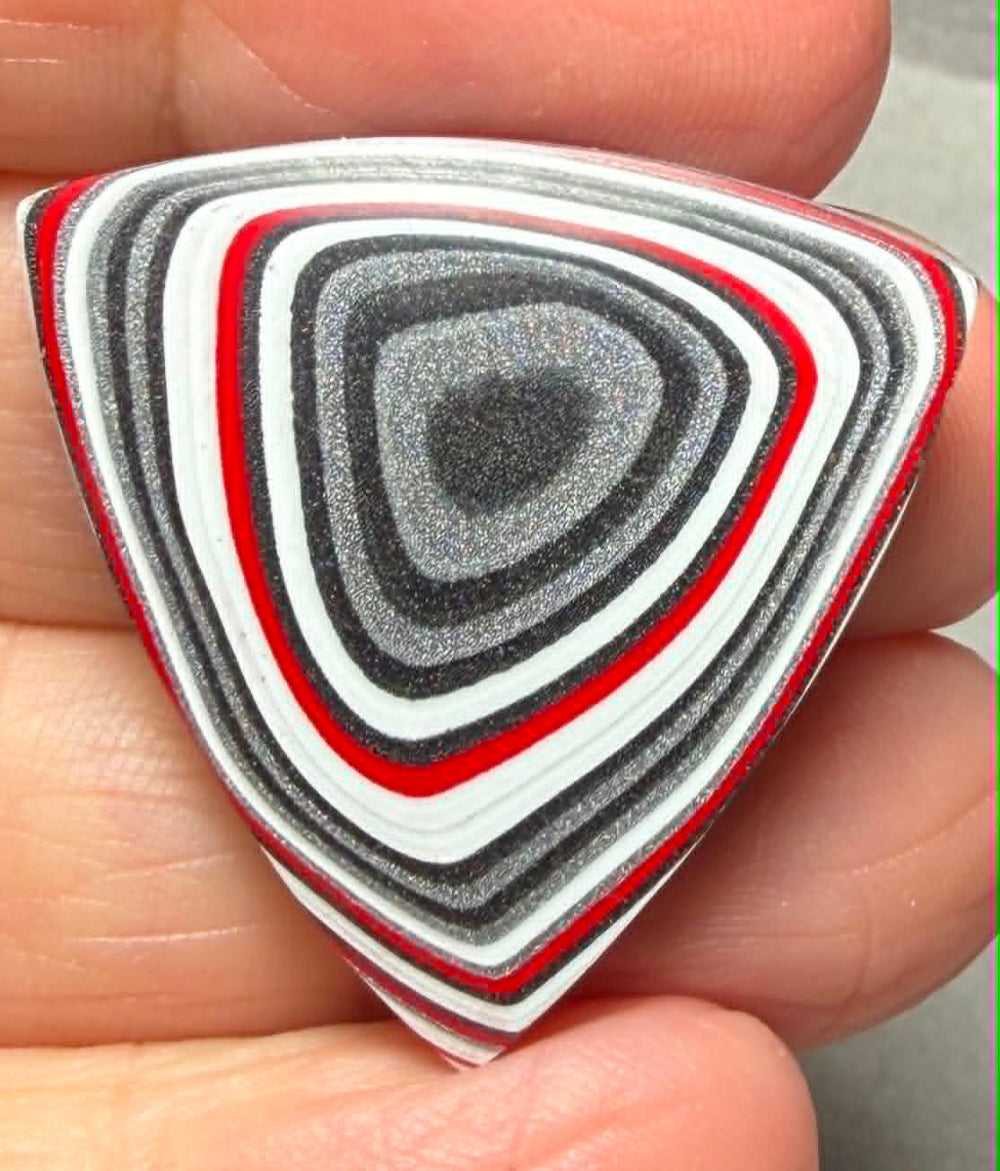 Triangle 30x31mm Kenworth Fordite Cabochon 38
