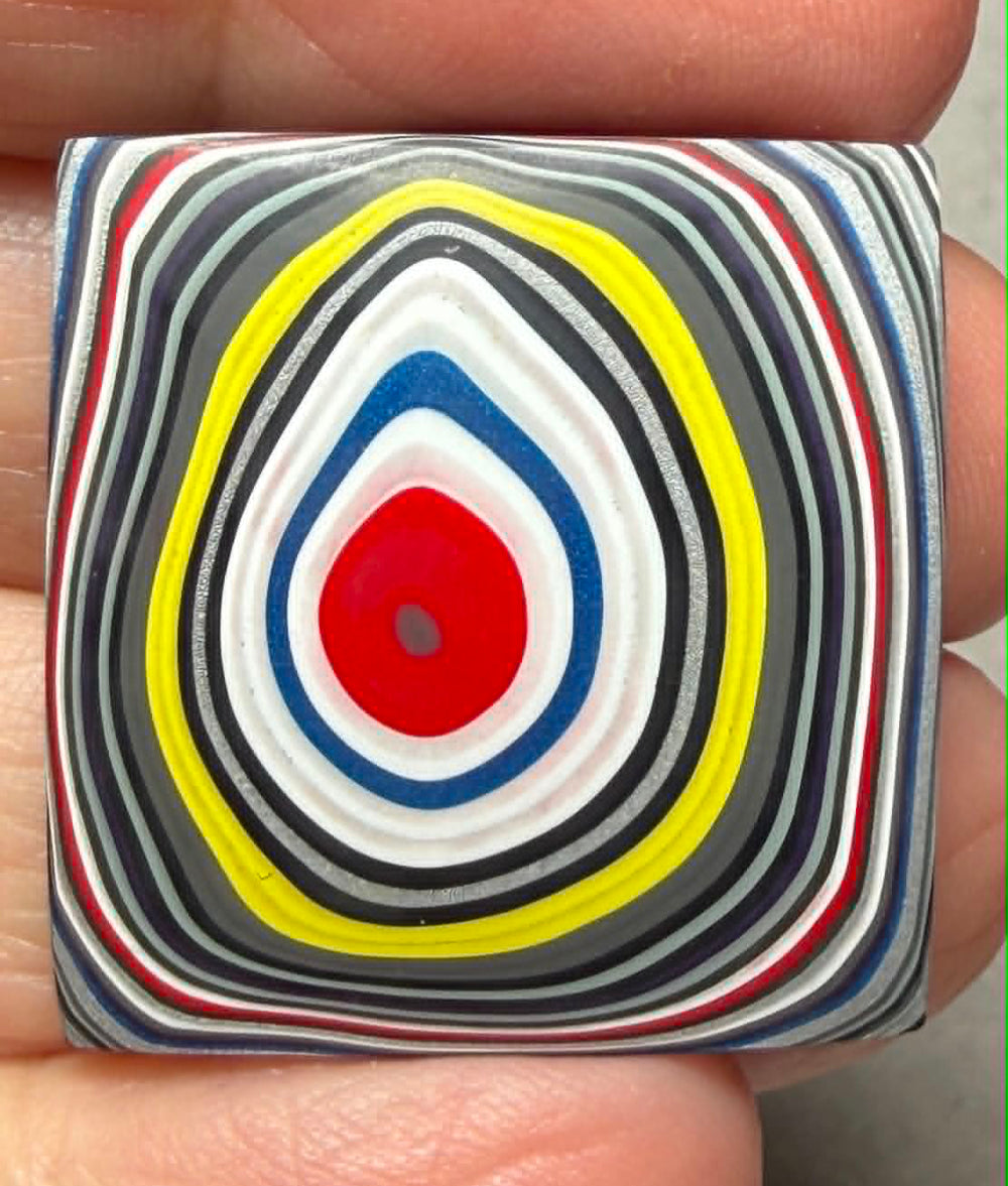 Rectangle 28x27mm Kenworth Fordite Cabochon 61