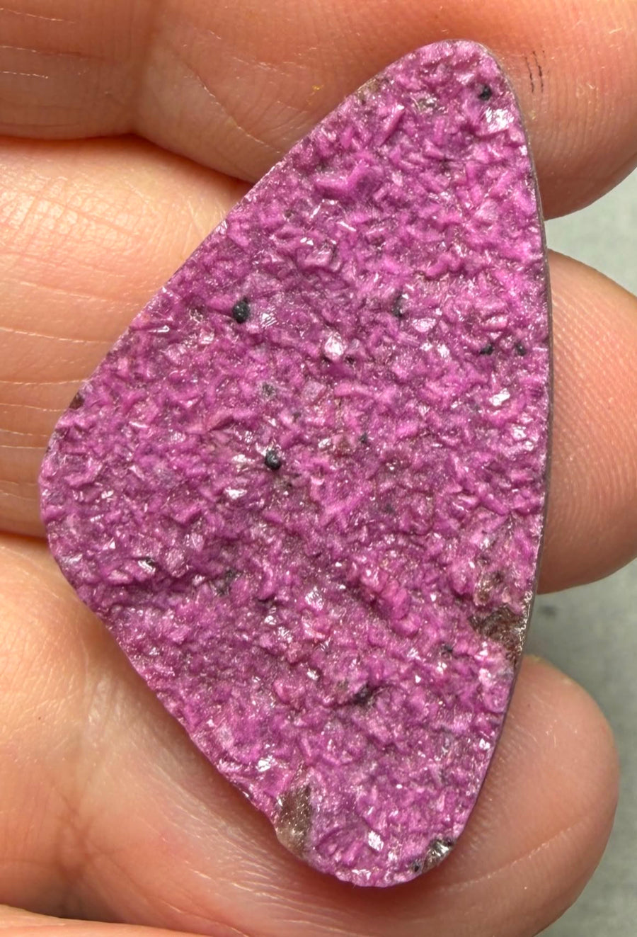 Freeform 34x20mm Druzy Cobalt Calcite Cabochon 01