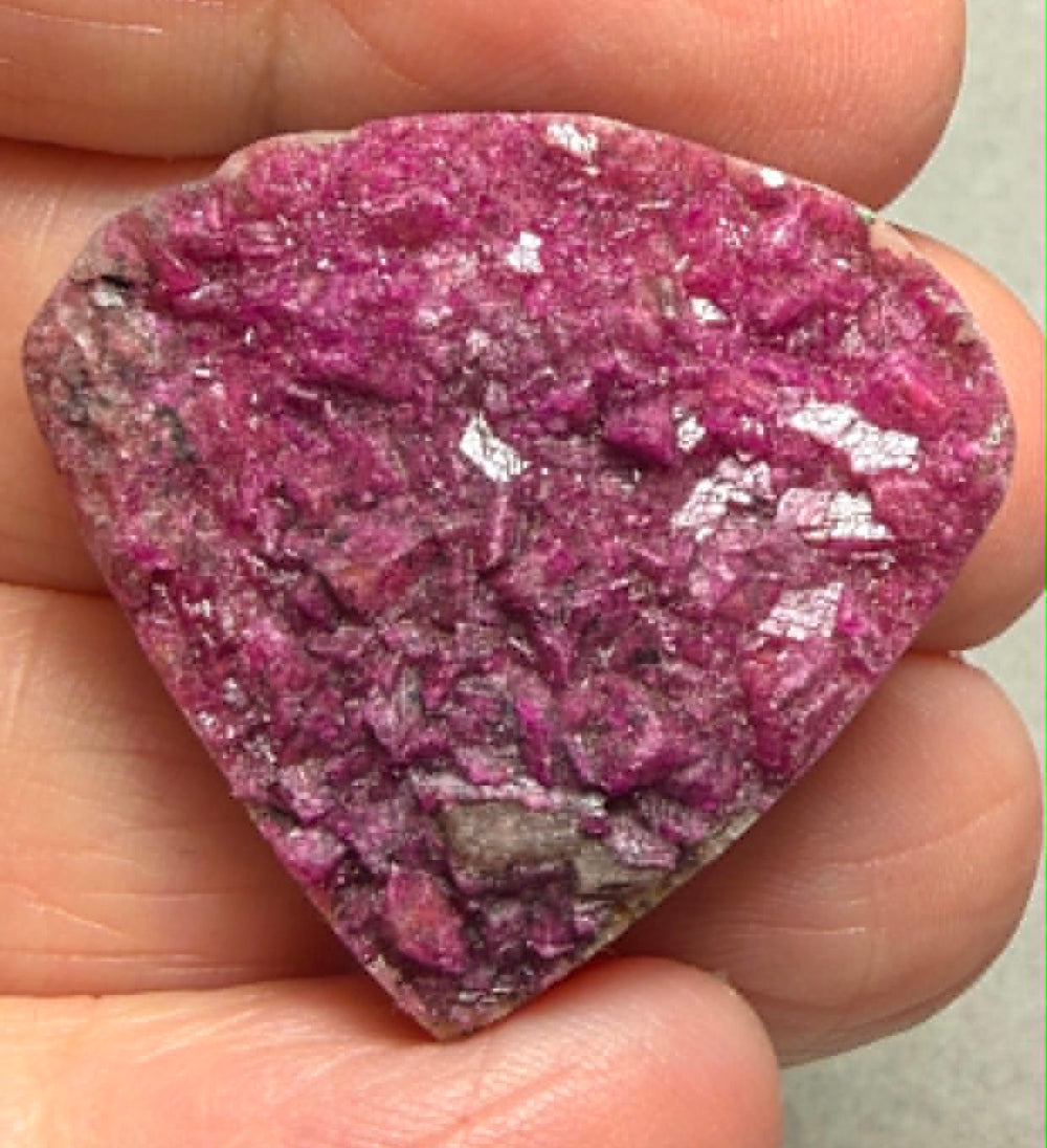 Teardrop 30x32mm Druzy Cobalt Calcite Cabochon 13