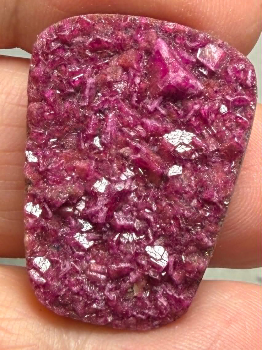 Freeform 28x20mm Druzy Cobalt Calcite Cabochon 26