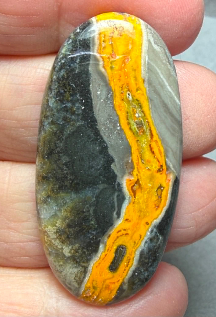 Oval 44x22mm Bumble Bee Jasper Cabochon 67