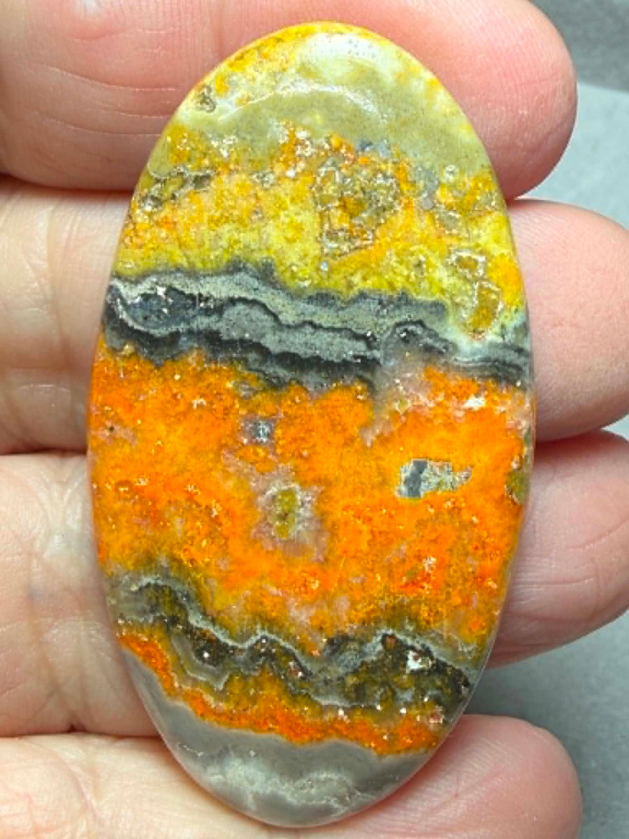 Oval 53x29mm Bumble Bee Jasper Cabochon 70