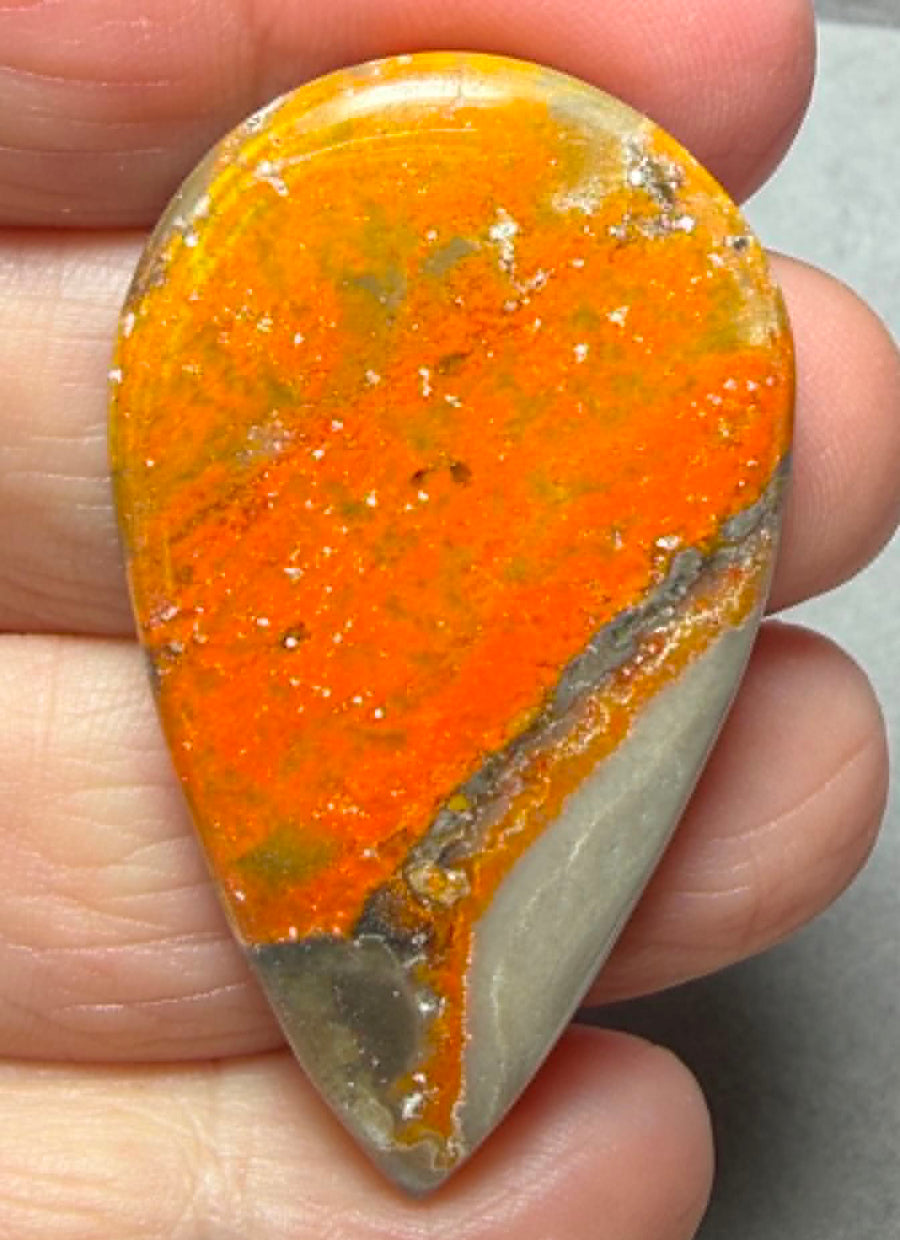 Teardrop 47x27mm Bumble Bee Jasper Cabochon 84