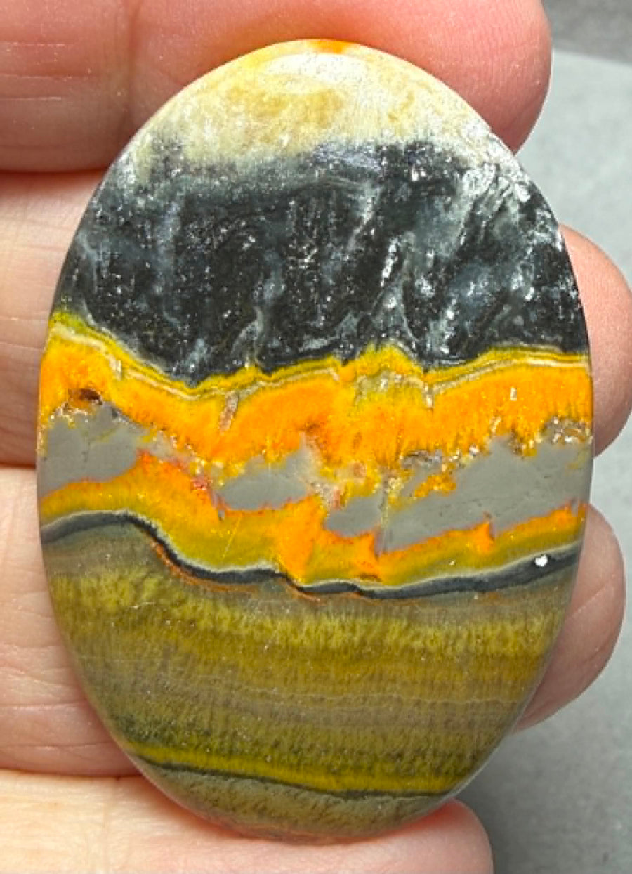 Oval 44x30mm Bumble Bee Jasper Cabochon 85