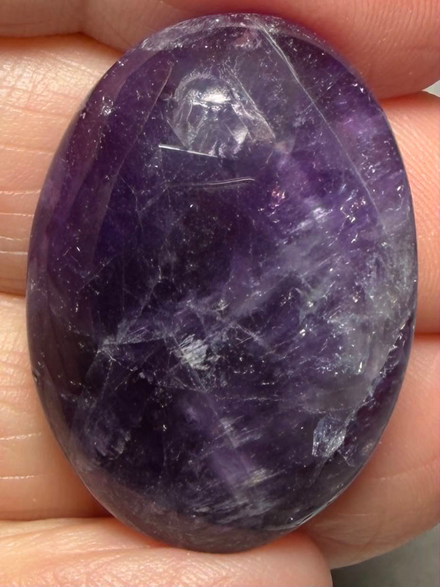 Oval 30x22mm Amethyst Cabochon 10
