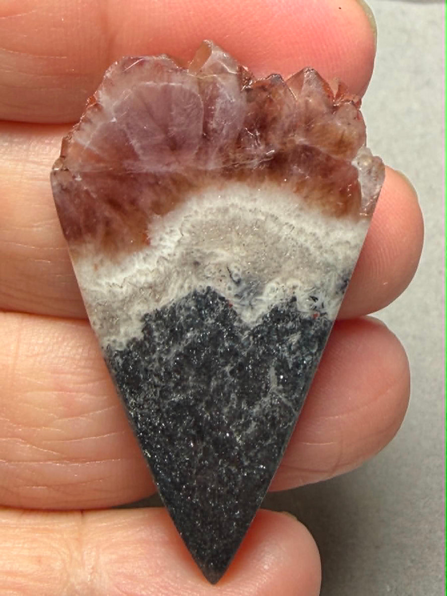 Freeform 47x27mm Volcanic Amethyst Cabochon 09