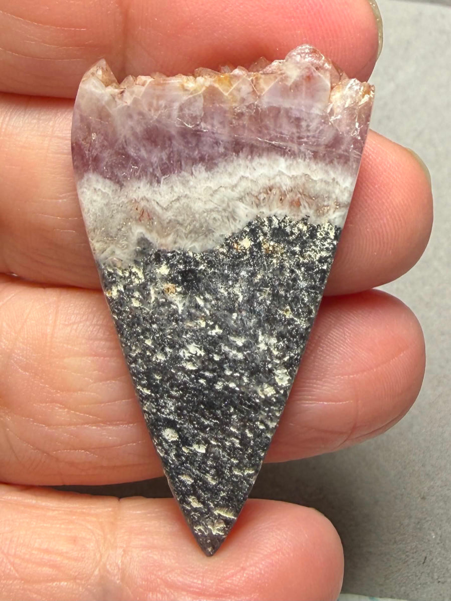 Freeform 48x27mm Volcanic Amethyst Cabochon 11