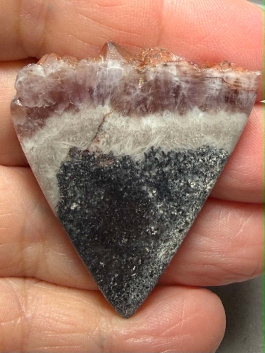 Freeform 44x37mm Volcanic Amethyst Cabochon 24