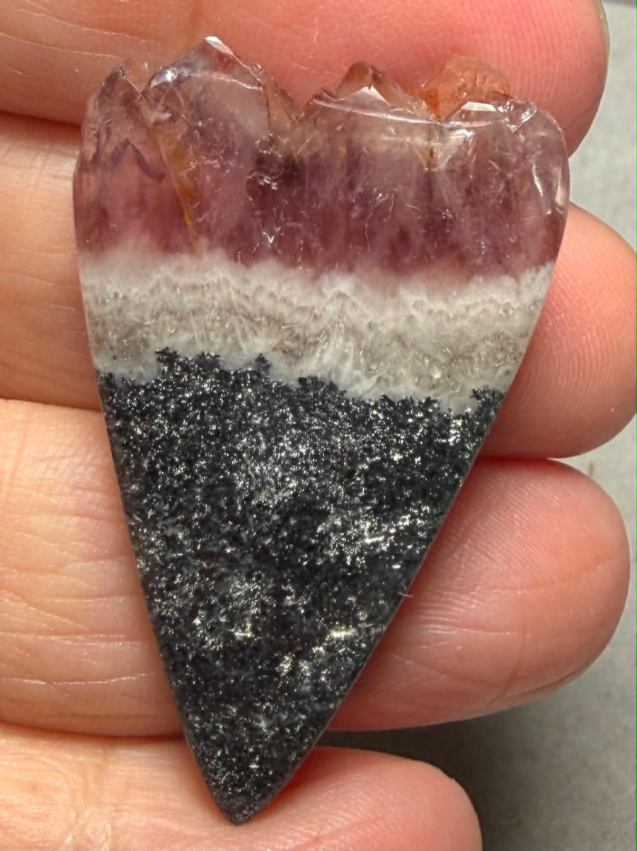 Freeform 43x26mm Volcanic Amethyst Cabochon 28