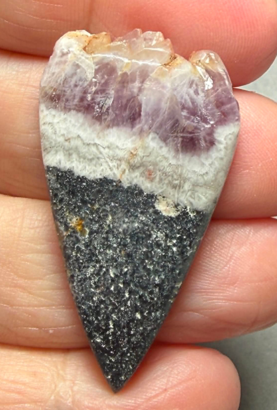 Freeform 43x24mm Volcanic Amethyst Cabochon 31