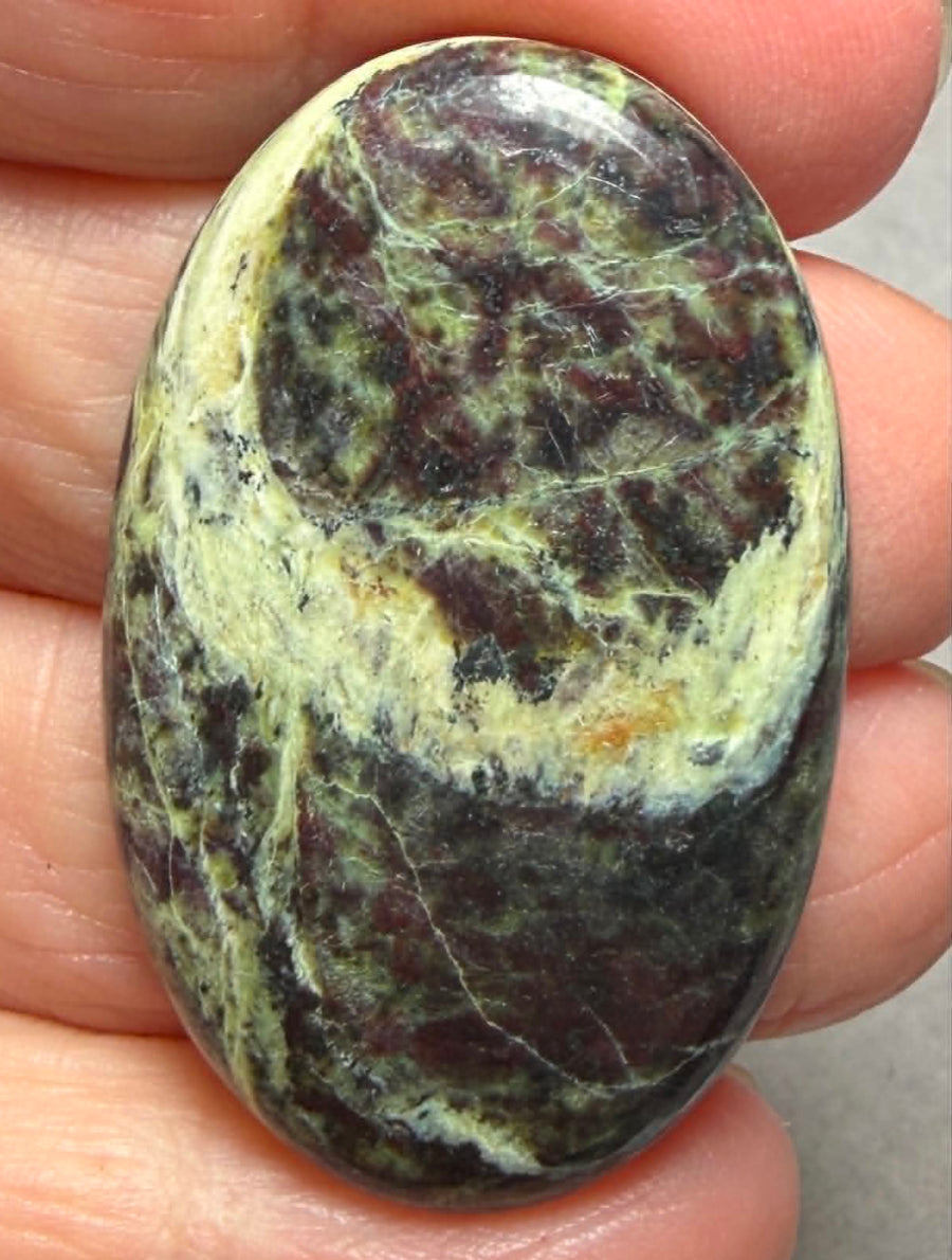 Oval 42x27mm Lemon Chrysoprase Cabochon 07