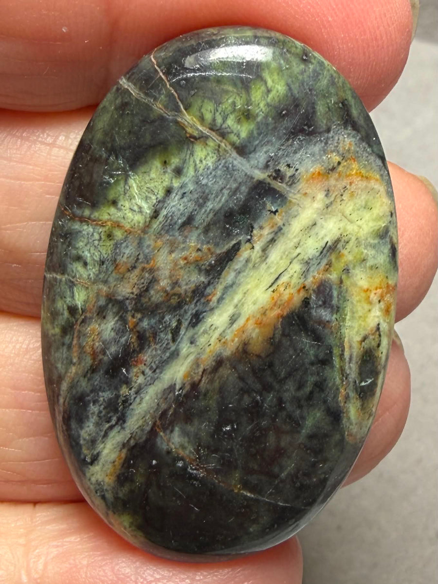 Oval 41x26mm Lemon Chrysoprase Cabochon 09
