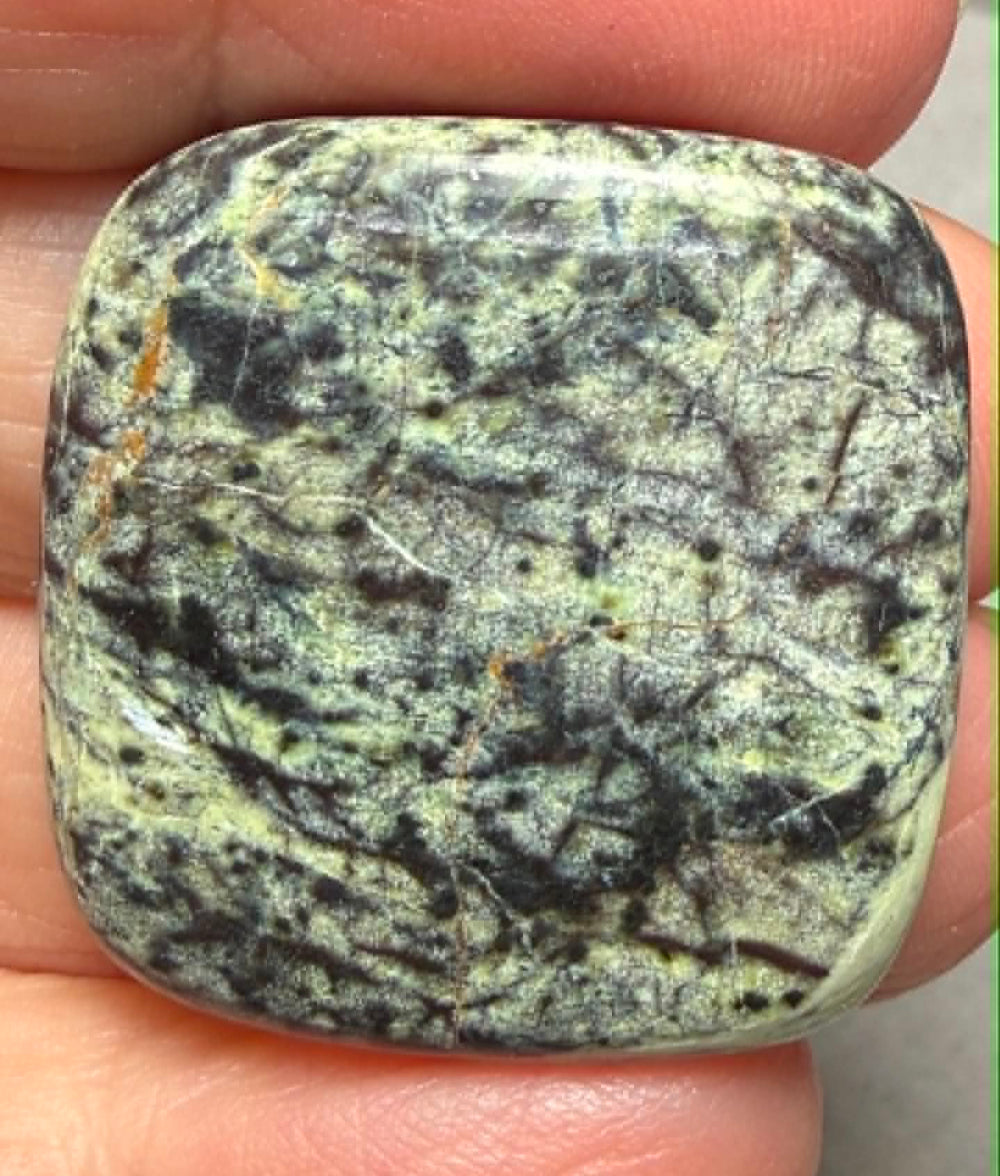 Square 29x29mm Lemon Chrysoprase Cabochon 19