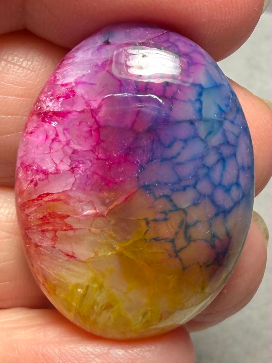 Oval 33x24mm Rainbow Solar Quartz Cabochon 93