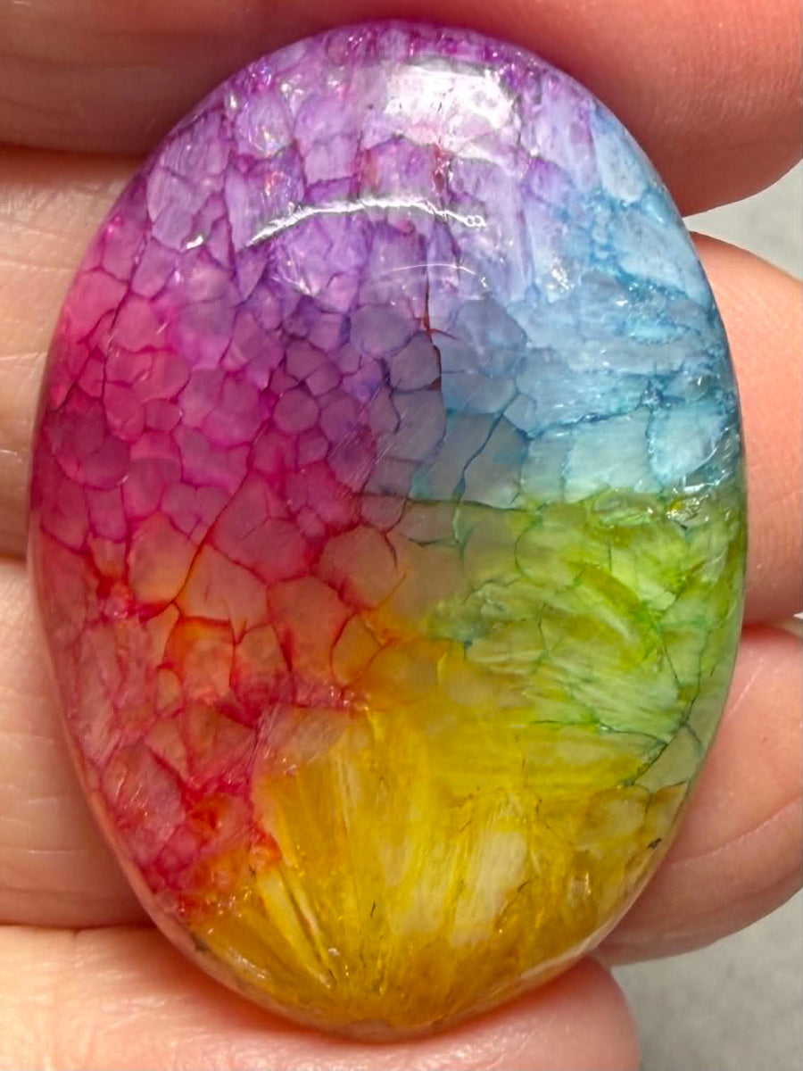 Oval 37x27mm Rainbow Solar Quartz Cabochon 98