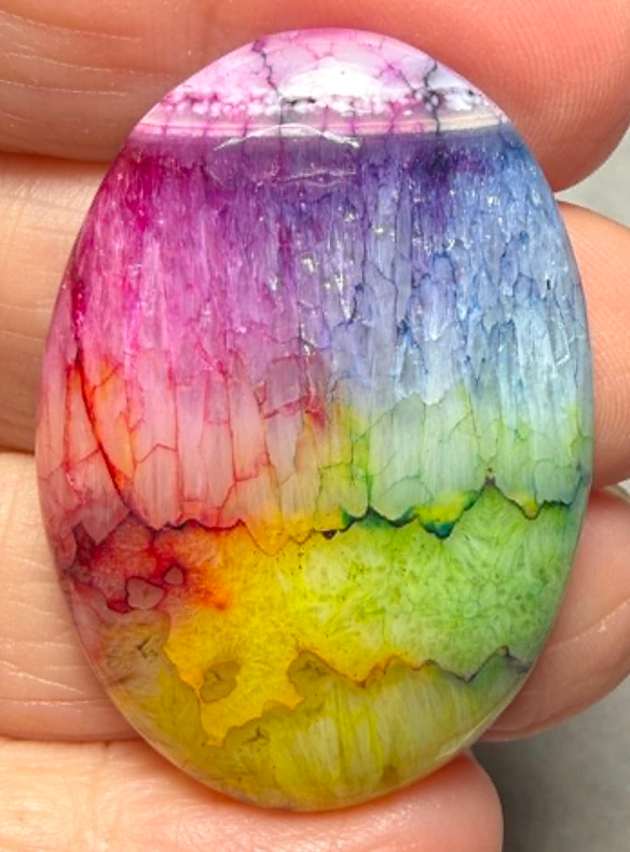 Oval 40x28mm Rainbow Solar Quartz Cabochon 99