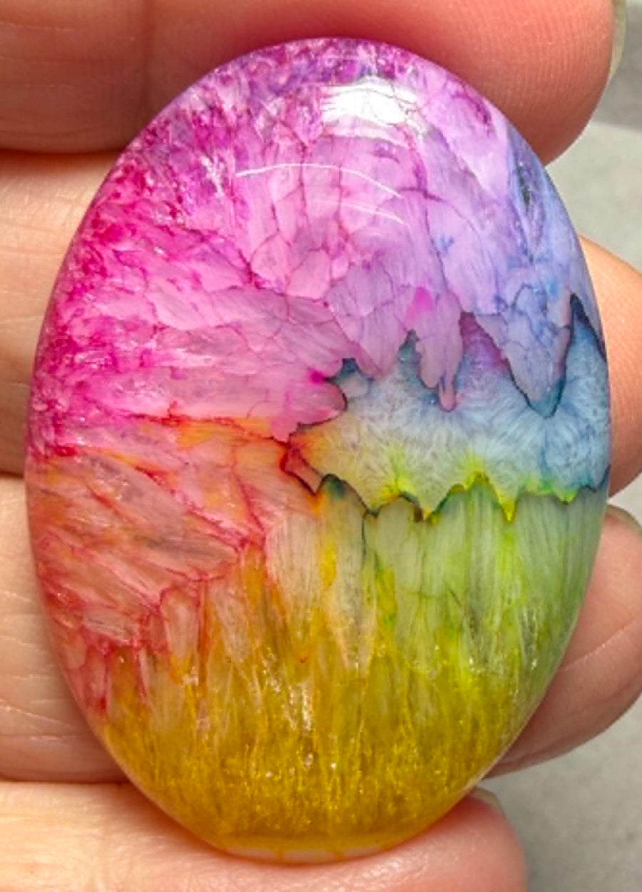 Oval 41x29mm Rainbow Solar Quartz Cabochon 109