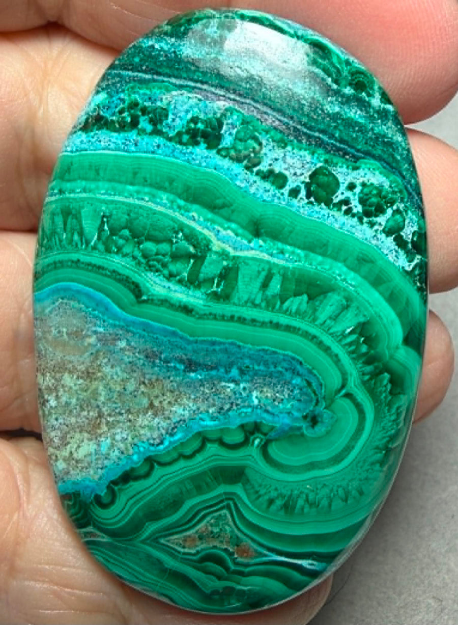 Oval 58x37mm Malacolla Cabochon 08