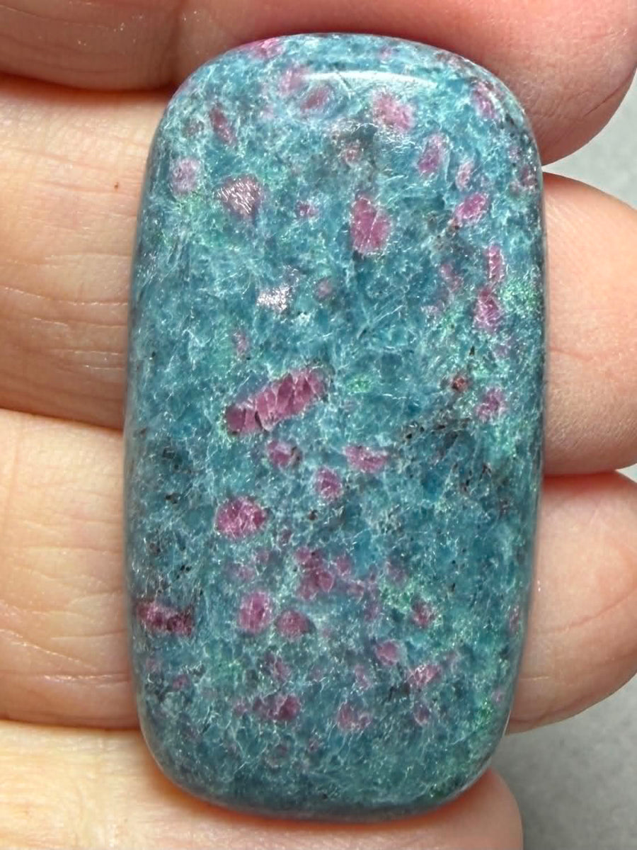 Rectangle 40x21mm Ruby Kyanite Cabochon 34