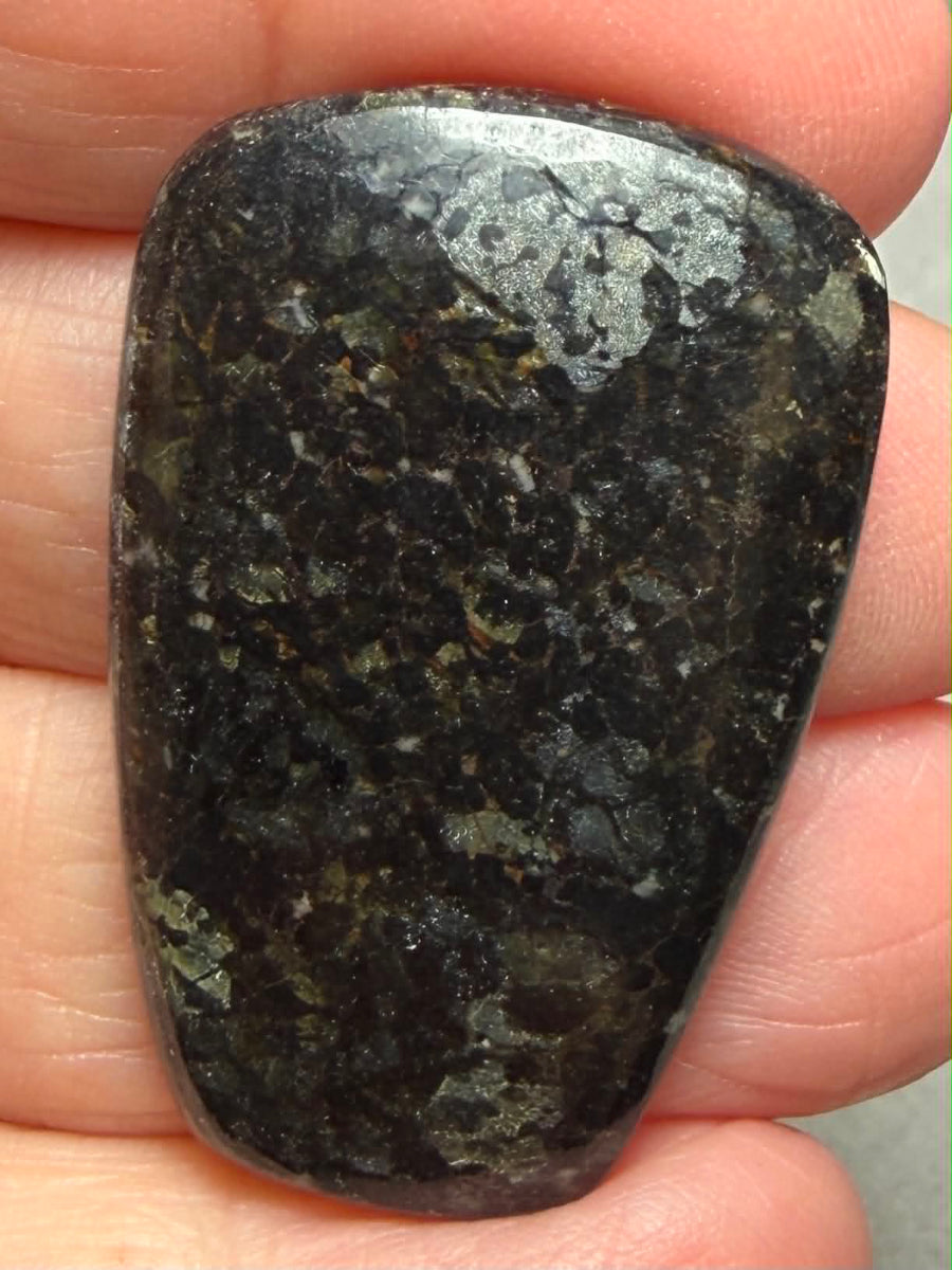 Freeform 39x25mm Nuummite Cabochon 56