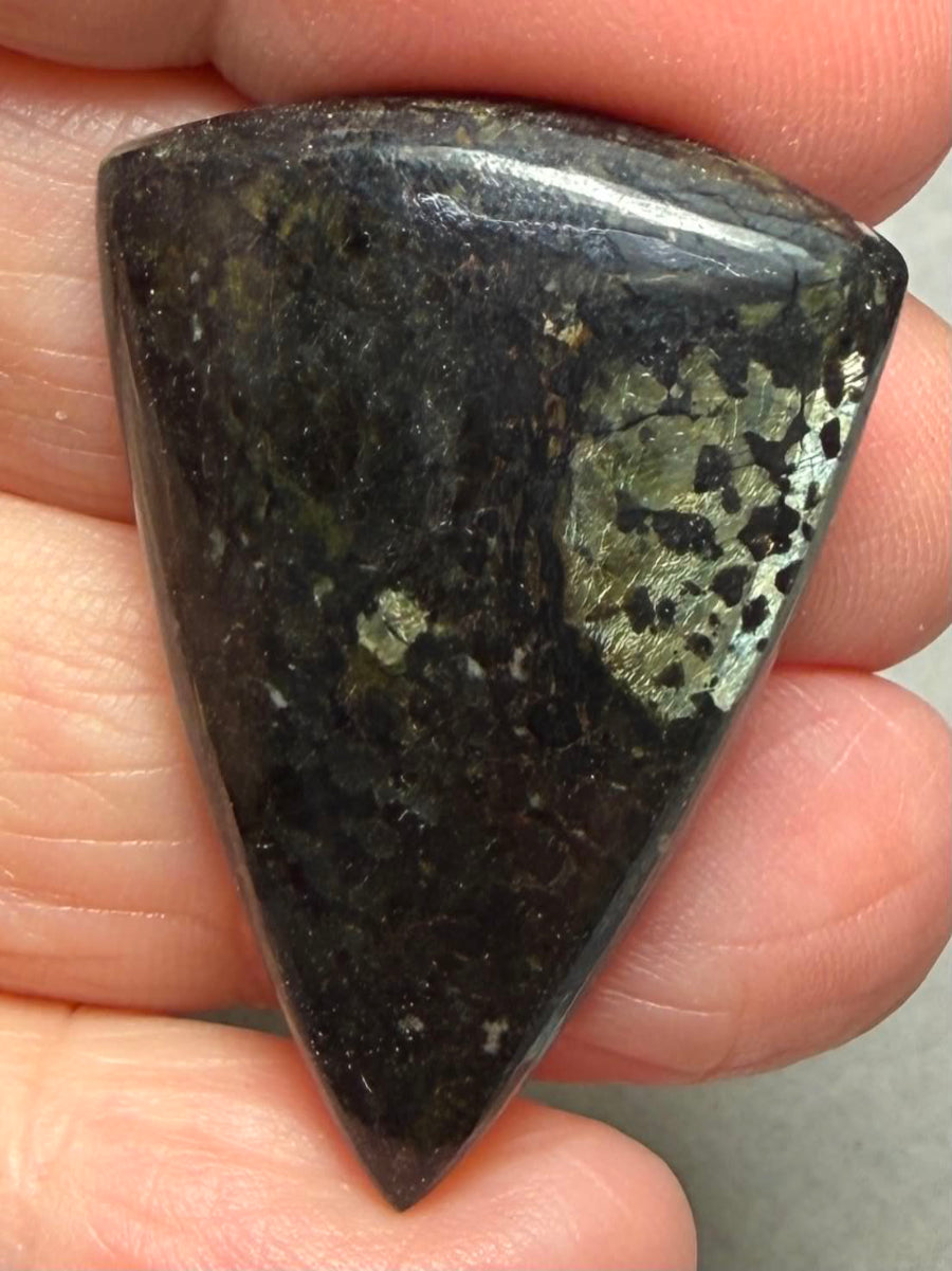 Freeform 36x25mm Nuummite Cabochon 59
