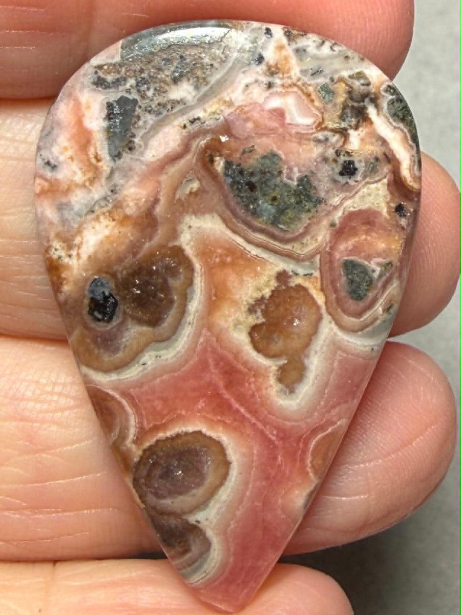 Teardrop 42x26mm Rhodochrosite Cabochon 51