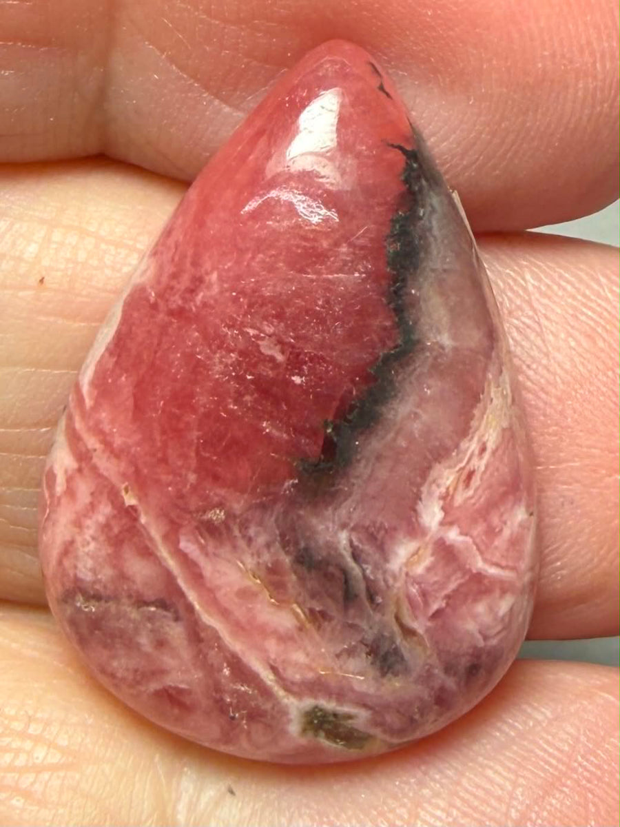 Teardrop 28x19mm Rhodochrosite Cabochon 77