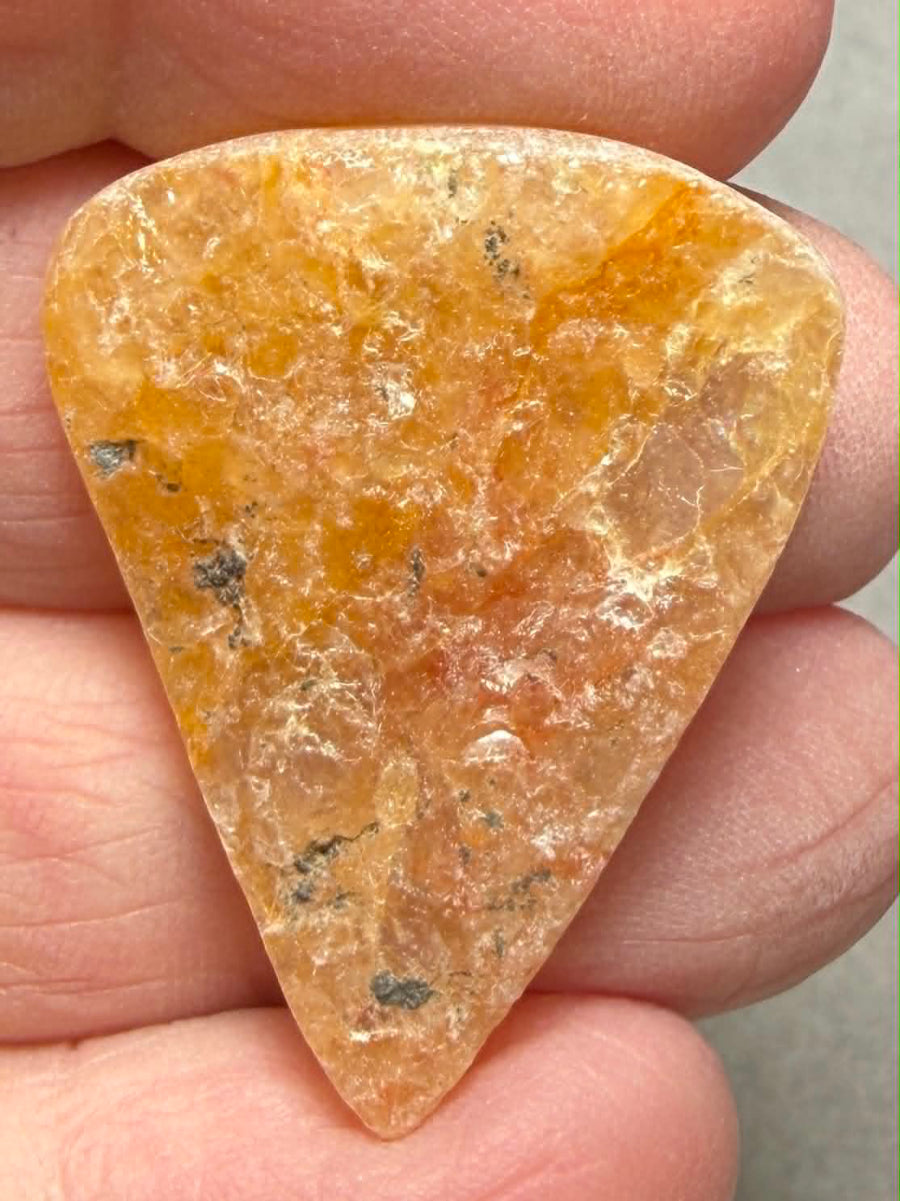 Teardrop 33x25mm Himalayan Druzy Citrine Cabochon 37
