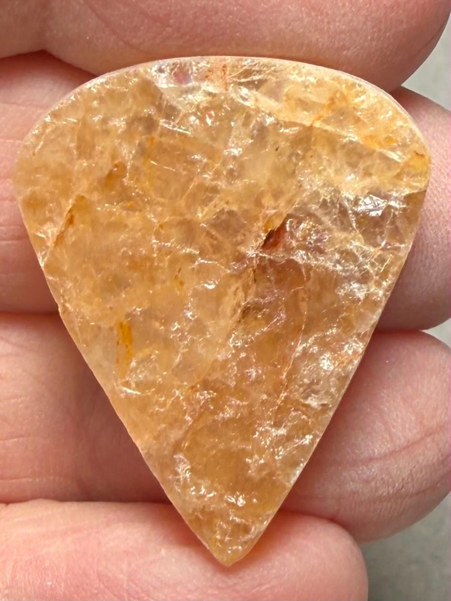 Teardrop 29x23mm Himalayan Druzy Citrine Cabochon 51