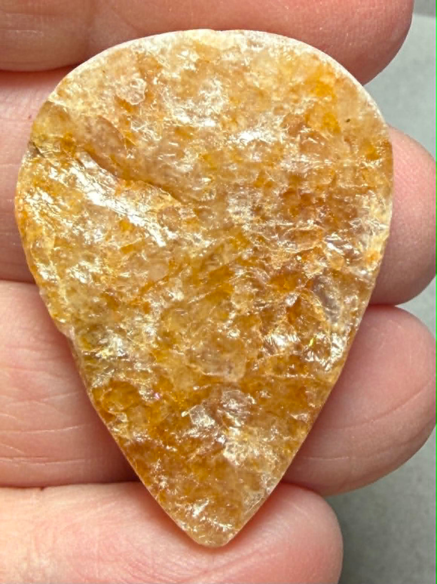 Teardrop 35x26mm Himalayan Druzy Citrine Cabochon 54